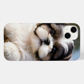Coques Case-Mate iPhone Petite Tzu Chiot Panier Fleurs (Verso (horizontal))