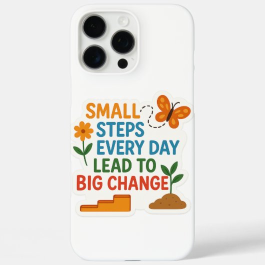 Coques Case-Mate iPhone Petites Étapes, Grands Changements - Stickers Moti (Verso)