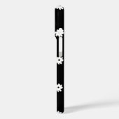 Coques Case-Mate iPhone Petites fleurs blanches en noir (Verso / Gauche)