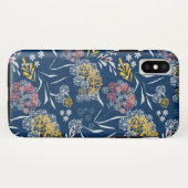 Coques Case-Mate iPhone Petites fleurs mignonnes bleu marine vi (Dos (Horizontal))