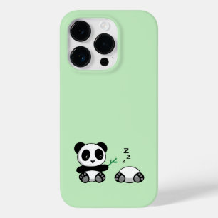 Coque Pour iPhone 14 Pro Petites pandas mignonnes sur vert