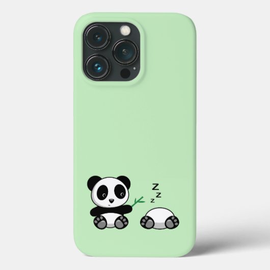 Coques Case-Mate iPhone Petites pandas mignonnes sur vert (Verso)