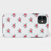 Coques Case-Mate iPhone Petites roses rouges sur fond blanc (Dos (Horizontal))