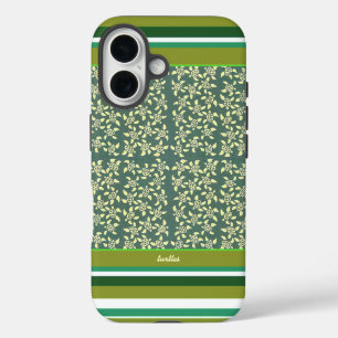 Coques iPhone 16 Petites tortues motif vert