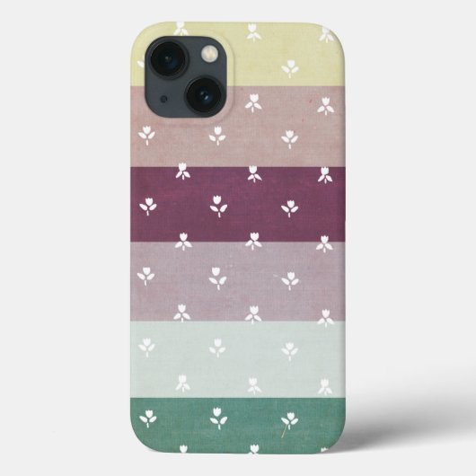 Coques Case-Mate iPhone Petites Tulipes sur les bandes pastel (Verso)