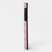 Coques Case-Mate iPhone Petits cœurs blancs sur fond rose (Dos/Gauche)