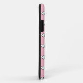 Coques Case-Mate iPhone Petits cœurs blancs sur fond rose (Dos/Droite)