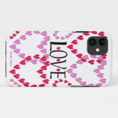 Coques Case-Mate iPhone Petits coeurs rose rouge AMOUR (Dos (Horizontal))