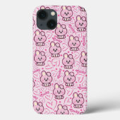 Coques Case-Mate iPhone petits lapins roses mignons (Verso)