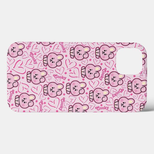 Coques Case-Mate iPhone petits lapins roses mignons (Verso (horizontal))
