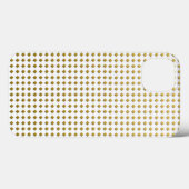 Coques Case-Mate iPhone Petits motifs diamants jaune doré blanc (Verso (horizontal))