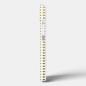 Coques Case-Mate iPhone Petits motifs diamants jaune doré blanc (Verso / Gauche)