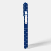 Coques Case-Mate iPhone Petits points bleus de Saint-Marin sur bleu saphir (Verso / Gauche)
