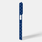Coques Case-Mate iPhone Petits points bleus de Saint-Marin sur bleu saphir (Verso / Droite)