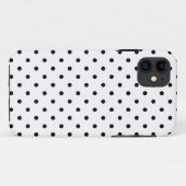 Coques Case-Mate iPhone Petits pois noirs fond blanc (Dos (Horizontal))