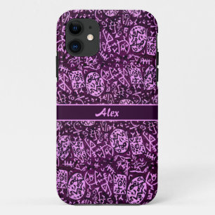 Etui iPhone Case-Mate Petroglyphes violets (personnalisable)