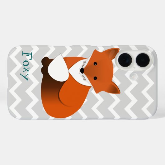 Coques Case-Mate iPhone Peu de conception de Fox rouge (Verso (horizontal))