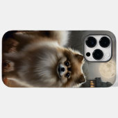 Coques Case-Mate iPhone Peur d'Halloween de Poméranie (Verso (horizontal))