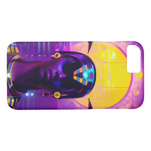 Coques Case-Mate iPhone Pharaon Synthwave (Dos (Horizontal))
