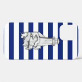 Coques Case-Mate iPhone Phare Chrome Nautique sur les rayures de marine Im (Verso (horizontal))