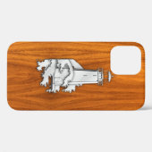 Coques Case-Mate iPhone Phare Chrome sur bois de teck (Verso (horizontal))