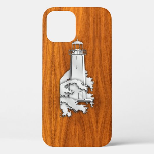 Coques Case-Mate iPhone Phare Chrome sur bois de teck (Verso)