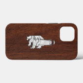 Coques Case-Mate iPhone Phare Chrome sur Wet Mahogany Imprimer (Verso (horizontal))