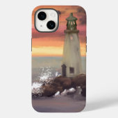 Coques Case-Mate iPhone Phare Côtier Avec Ciel Rose Et Orange (Verso)