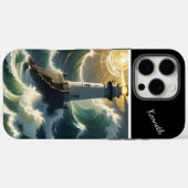 Coques Case-Mate iPhone Phare Dans Une Tempête (Verso (horizontal))