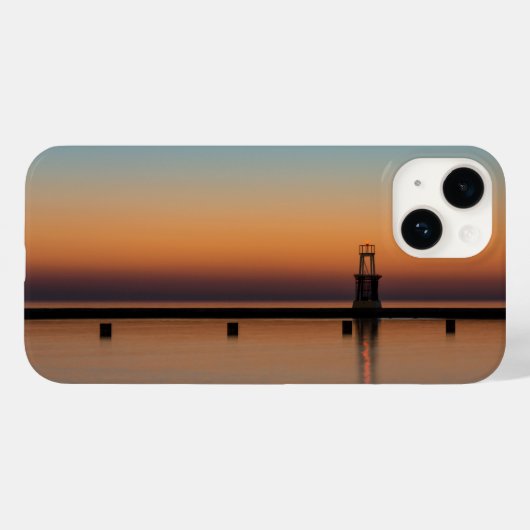 Coques Case-Mate iPhone Phare de North Ave Sunrise (Verso (horizontal))
