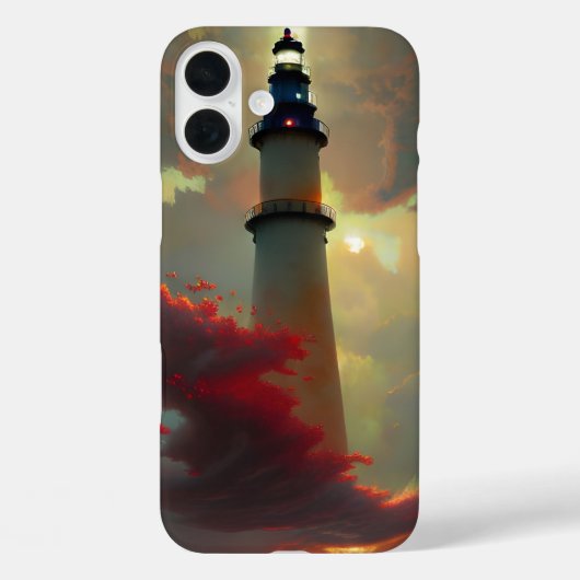 Coques Case-Mate iPhone Phare flottant dans les nuages du coucher du solei (Verso)