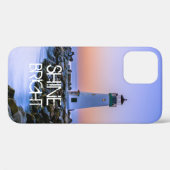 Coques Case-Mate iPhone Phare Pastel Sunset Rocky Beach Photo (Verso (horizontal))