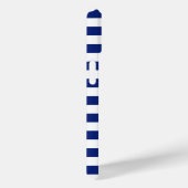 Coques Case-Mate iPhone Phare Silver Style sur Blue Nautical Stripes (Verso / Droite)