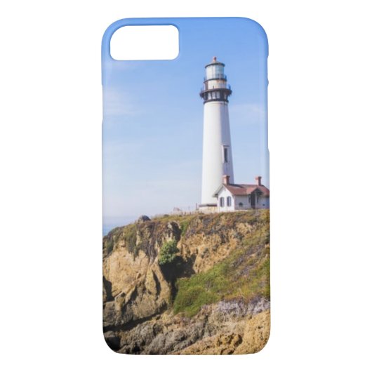 Coques Case-Mate iPhone Phare sur la colline bleu ciel maison blanche océa (Dos)