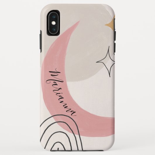 Coques Case-Mate iPhone Phase lunaire céleste abstraite (Dos)