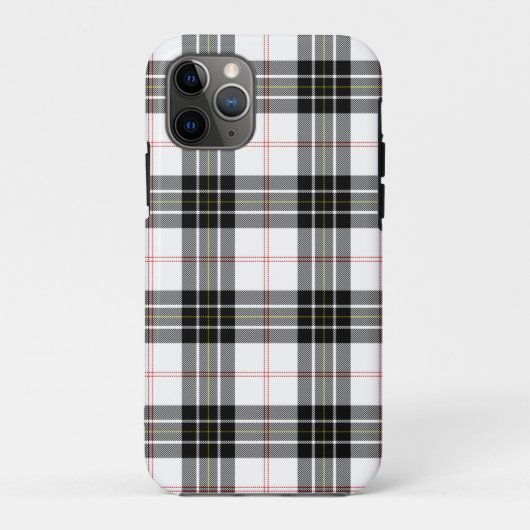 Coques Case-Mate iPhone Pherson tartan noir blanc plaid (Dos)