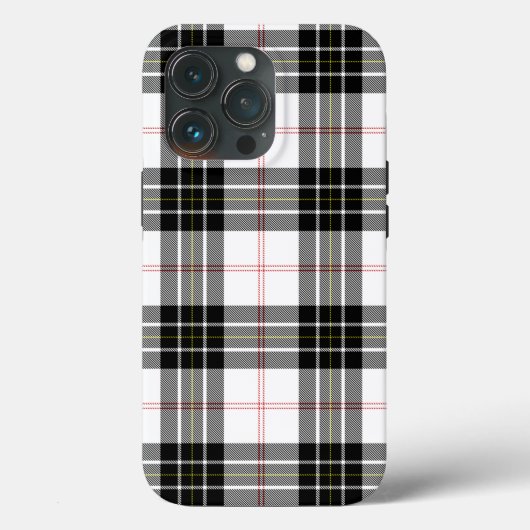 Coques Case-Mate iPhone Pherson tartan noir blanc plaid (Verso)