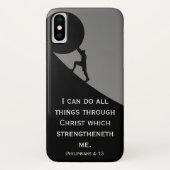 Coques Case-Mate iPhone Philippiens 4:13 Bible Verse Pierre géante Coque-M (Dos)
