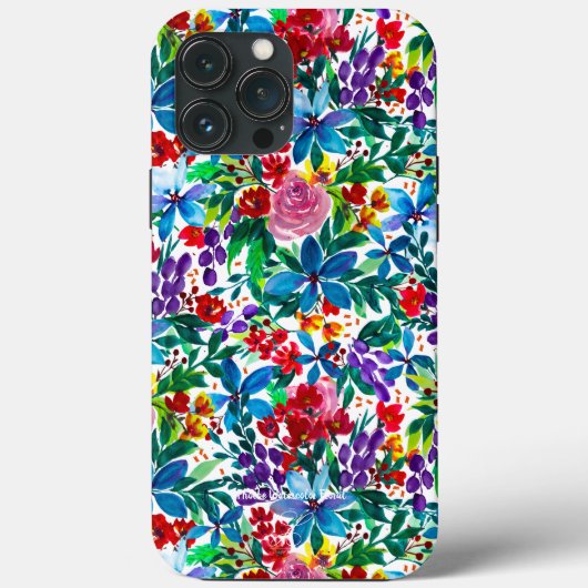 Coques Case-Mate iPhone Phoebe Aquarelle Floral Personnalisable (Verso)