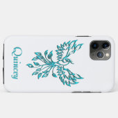 Coques Case-Mate iPhone Phoenix bleu se lève sur blanc personnel (Dos (Horizontal))