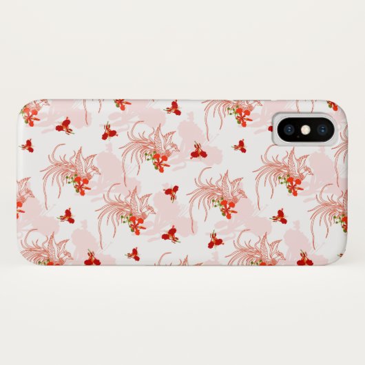 Coques Case-Mate iPhone Phoenix Oiseau Et Phoenix Fleur Motif Sans Faille (Dos (Horizontal))