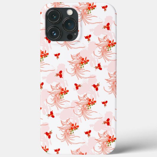 Coques Case-Mate iPhone Phoenix Oiseau Et Phoenix Fleur Motif Sans Faille (Verso)