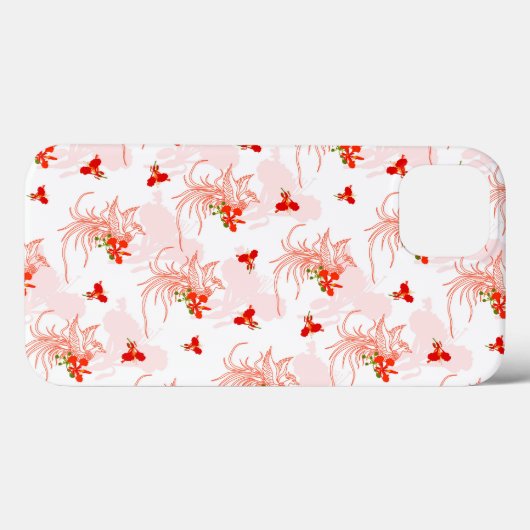 Coques Case-Mate iPhone Phoenix Oiseau Et Phoenix Fleur Motif Sans Faille (Verso (horizontal))