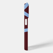 Coques Case-Mate iPhone Phone Case – Blue Lines on Burgundy (Verso / Droite)