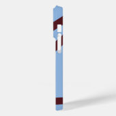 Coques Case-Mate iPhone Phone Case – Burgundy Lines on Blue (Verso / Gauche)