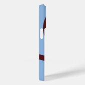 Coques Case-Mate iPhone Phone Case – Burgundy Lines on Blue (Verso / Droite)