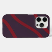 Coques Case-Mate iPhone Phone Case – Burgundy Lines on Dark Violet (Verso (horizontal))