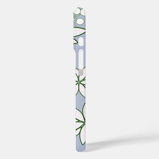 Coques Case-Mate iPhone phone case periwinkle with white flowers (Verso / Gauche)