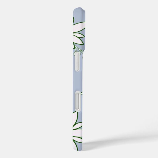 Coques Case-Mate iPhone phone case periwinkle with white flowers (Verso / Droite)