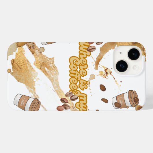 Coques Case-Mate iPhone Phonecase de café (Verso (horizontal))